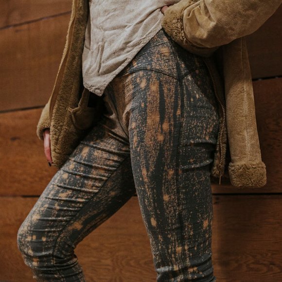 Elfarrow ✧Midnight✧ Dyed Cotton Stretch Leggings - Picture 8 of 10